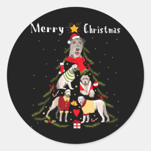 Adesivo Árvore de Natal - O Irlandês Wolfhound Lover Xmas