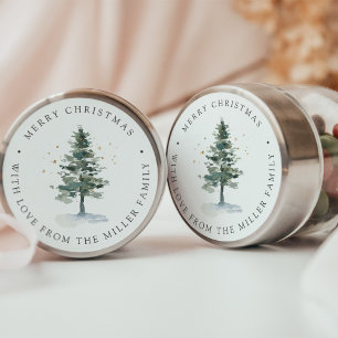 Adesivo Árvore de Natal Personalizada de Inverno Florestal