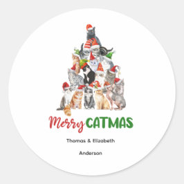 Adesivo Árvore de Natal Personalizada para Gatos Amantes d