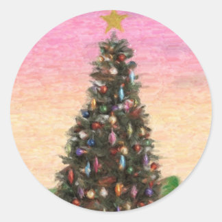 Adesivo Árvore de Natal: Pintura a óleo