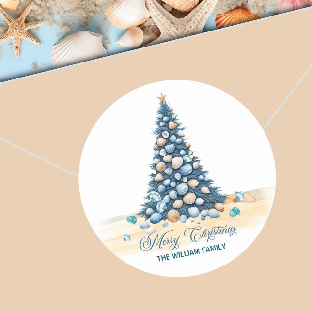Adesivo Árvore de Natal Praia Feliz Natal (Criador carregado)