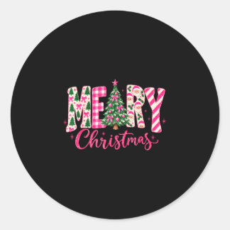Adesivo Árvore de Natal rosa fofa para meninas