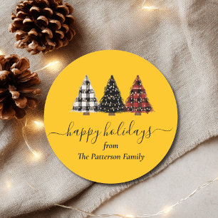 Adesivo Árvore de Natal Rústica Padrão Personalizado
