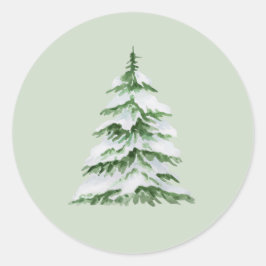 Adesivo Árvore de Natal Snowy de Watercolor