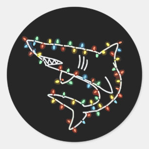 Adesivo Árvore de Natal Tubarões Xmas Pet Animal Amante de