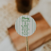 Árvore de Natal Verde Divertida Desenhada à Mão em