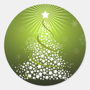 Adesivo Árvore de Natal verde do vetor