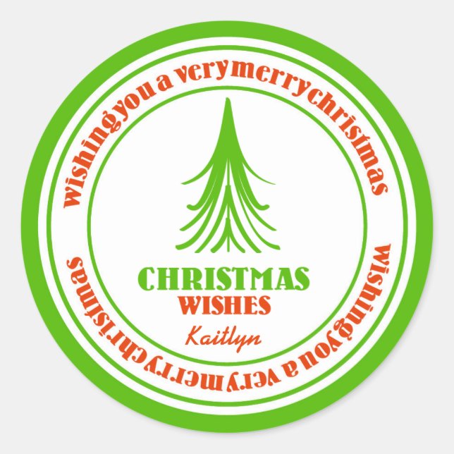 Adesivo Árvore de Natal Vermelha e Verde (Frente)