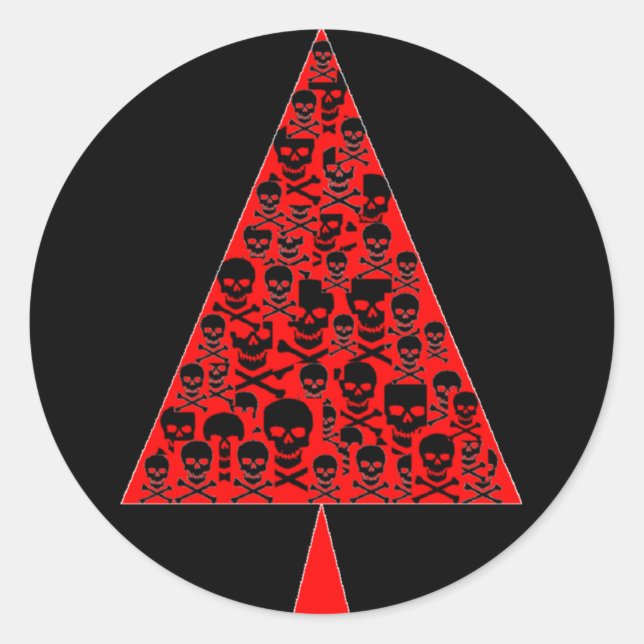 Adesivo Árvore de Natal Vermelho e Preto (Frente)