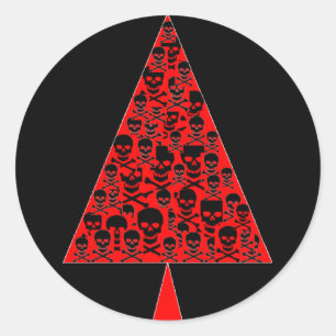 Adesivo Árvore de Natal Vermelho e Preto
