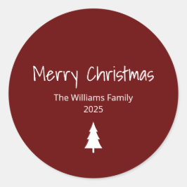 Adesivo Árvore de Natal Vermelho Simples da Família Modern