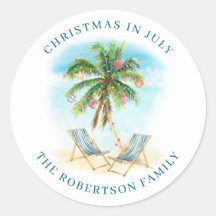 Árvore de Palma Tropical de Natal em Julho na Prai