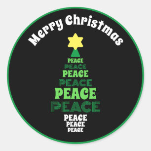 Adesivo Árvore de Paz Verde de Feliz Natal