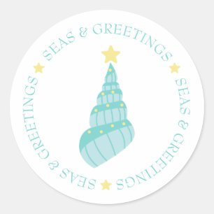 Adesivo Árvore de Shell dos Mares Costeiros e Saudações