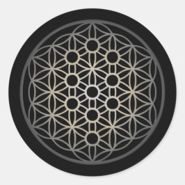 Adesivo Árvore de vida com flor - Versão prateada