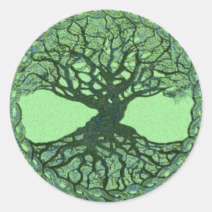 Adesivo Árvore de vida verde afortunada