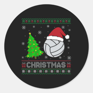 Adesivo Árvore de Voleibol Iluminação Feia de Natal Suor