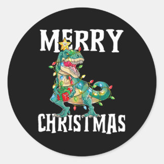 Adesivo Árvore do Dinossauro de Natal Rex Pajamas Feliz Ch