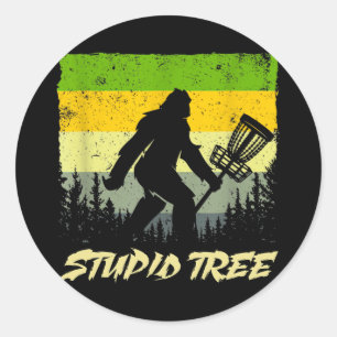 Adesivo Árvore Estúpida Disc Golf Frisbee Golf Engraçado