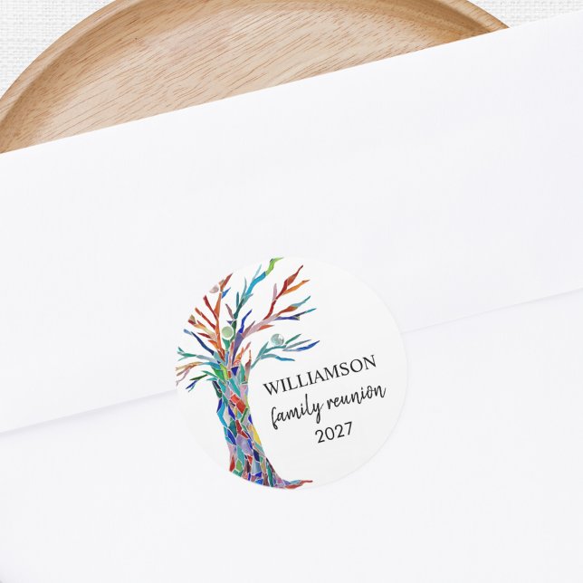 Adesivo Árvore Familiar de Reunião (Criador carregado)