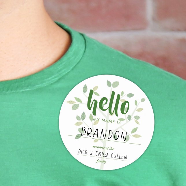 Adesivo Árvore Familiar OLÁ MEU NOME É (Criador carregado)