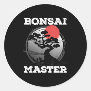 Adesivo árvore-mestra de bonsai miniárvores do pôr do sol