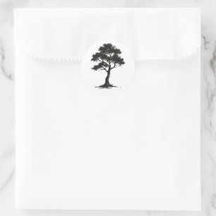 Adesivo Árvore Minimalista – Ilustração da Natureza com Pi