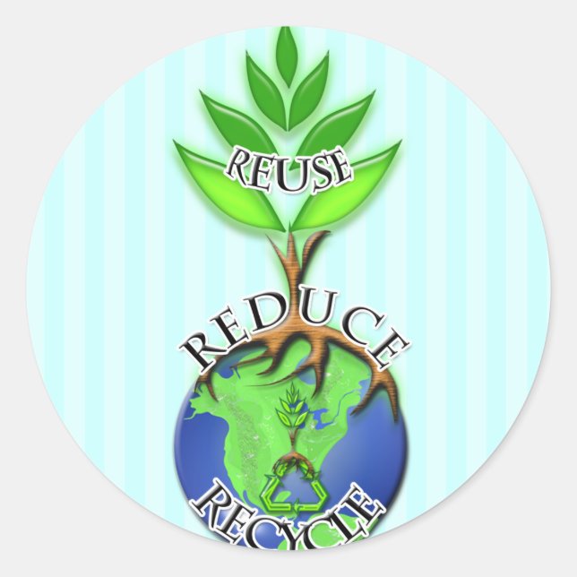 Adesivo Árvore na parte superior da Terra - Vinhetas (Frente)