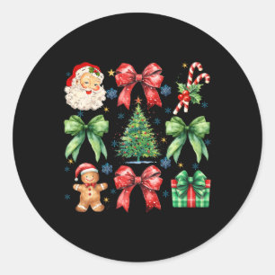 Adesivo Árvore Natal Coquette Arco Santa Claus Candy