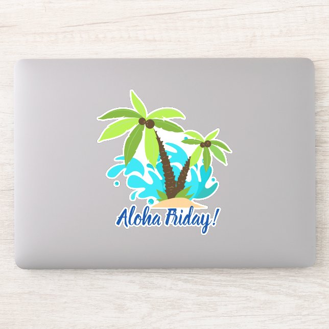 Adesivo Árvore Palm de Sexta-Feira Aloha (Computador)