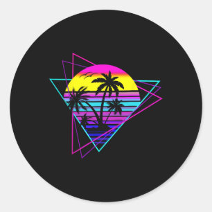 Adesivo Árvore Palm Retro Palm Árvore dos anos 80 e 80 Ver
