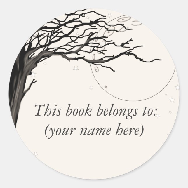 Adesivo Árvore, qualidade de jornal antiga (Frente)