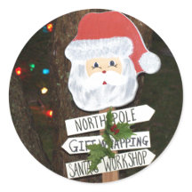 Árvore Santa Claus Luz o Polo Norte