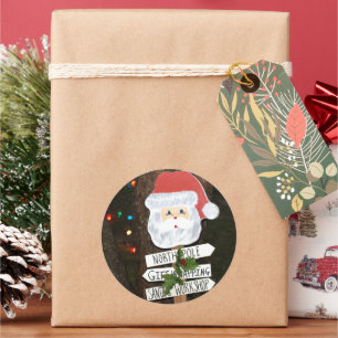 Adesivo Árvore Santa Claus Luz o Polo Norte