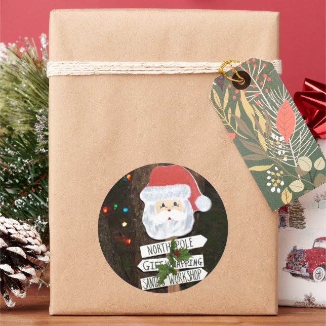 Adesivo Árvore Santa Claus Luz o Polo Norte (Feriado)