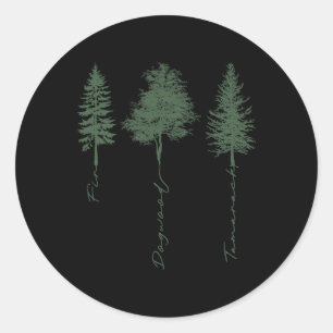 Adesivo Árvore Sutil Anti Trump Fir Dogwood Tamarack