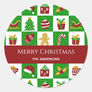 Adesivo Árvore Verde Caprichosa biscoito de gengibre Xmas
