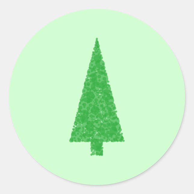 Adesivo Árvore Verde. Natal, Fir, Árvore Evergreen. (Frente)