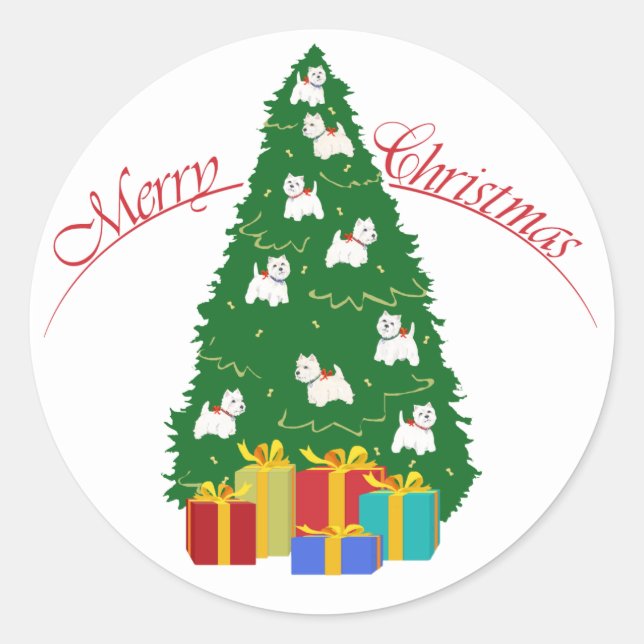 Adesivo Árvore Westie (Frente)