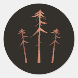 Adesivo Árvores Altos de Bronze de Cobre Casamento Rústico