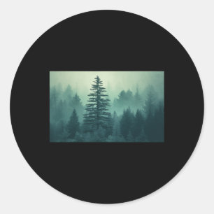 Adesivo Árvores da Natureza Noturna Floresta ao Ar Livre V