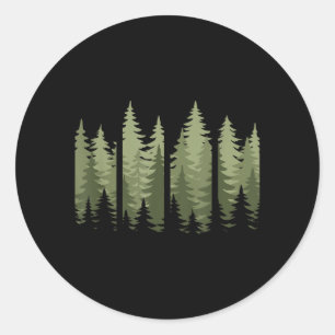 Adesivo Árvores da Natureza Retro Vida Selvagem Floresta