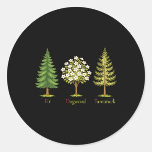 Adesivo Árvores de Abeto Firme Tamarack Anti-Trump Natur
