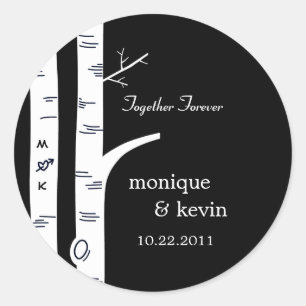 Adesivo Árvores de Birch Favorecem Adesivos/ Envelopes Sel