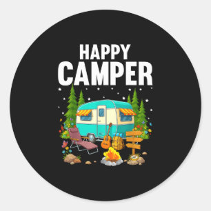 Adesivo Árvores de campista feliz estrelas e trailer de ac