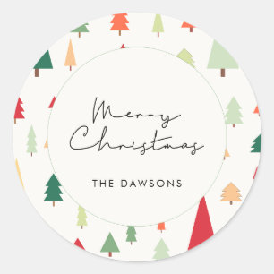 Adesivo Árvores de Natal abstrato nórdicas