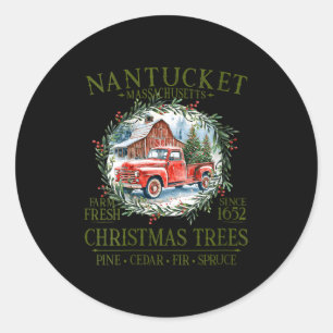 Adesivo Árvores de Natal Femininas Nantucket Ma Farm Fresh