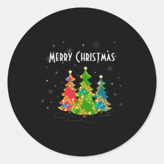 Adesivo Árvores de Natal Flocos de Neve Divertido Camiseta