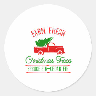 Adesivo Árvores de Natal frescas de fazenda