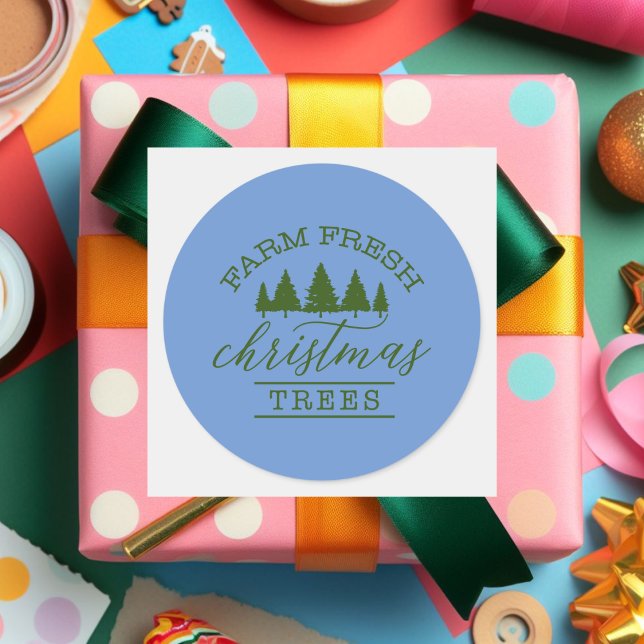 Adesivo Árvores de Natal frescas de fazenda (Criador carregado)